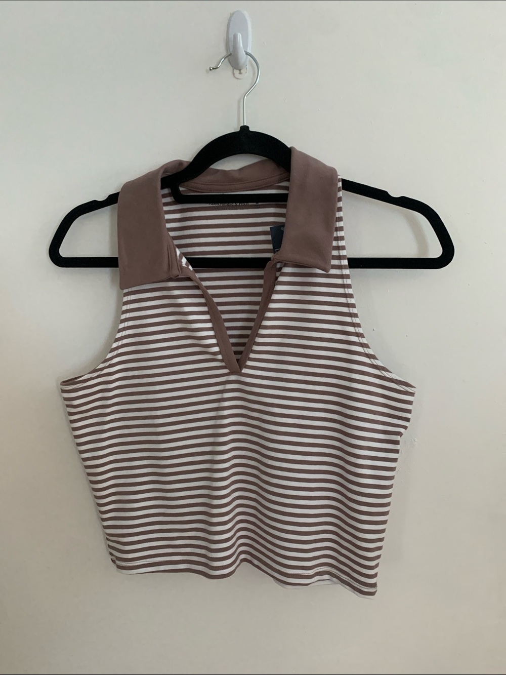 [M] A&F Striped Polo Tank Top